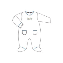 Train Emb Footie Pima Footie w/ Pockets