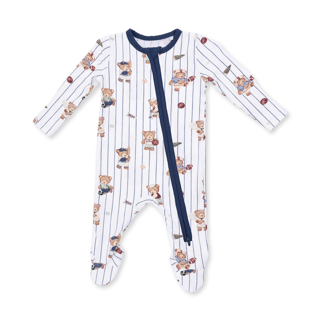 Mixed Sports Bears 2 Way Zipper Footie