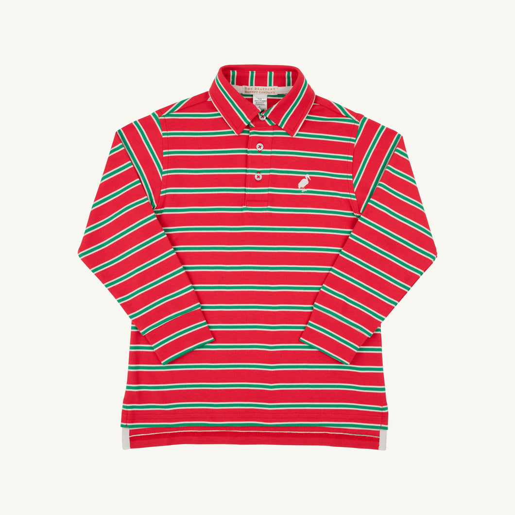 Richmond Red/Green Stripe Prim & Proper Polo