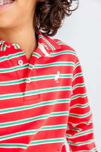 Richmond Red/Green Stripe Prim & Proper Polo