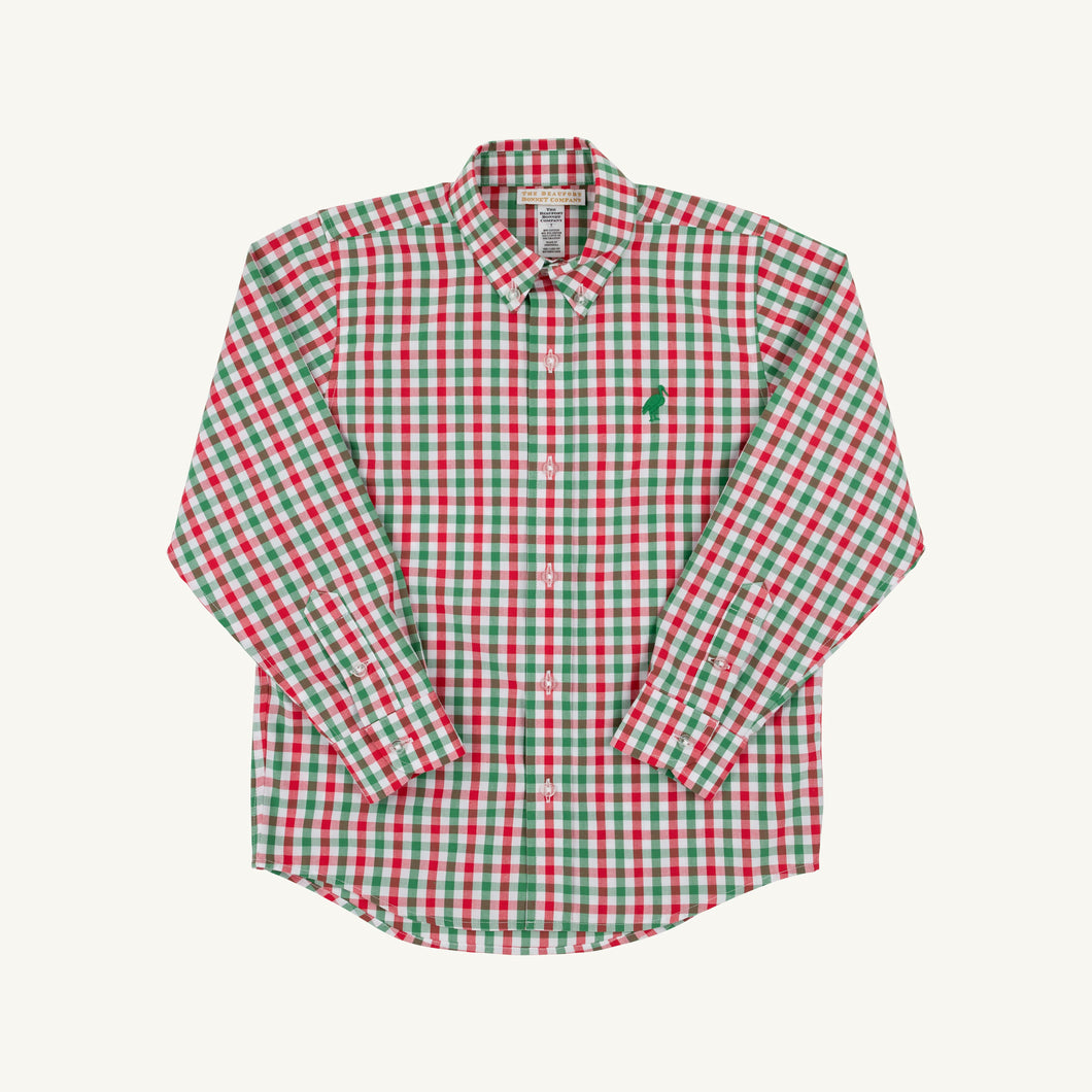 Richmond Red/Green Gingham Deans List Dress Shirt