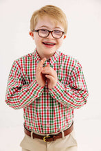 Richmond Red/Green Gingham Deans List Dress Shirt
