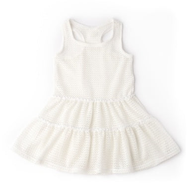 Crochet Tank Coverup Dress - White