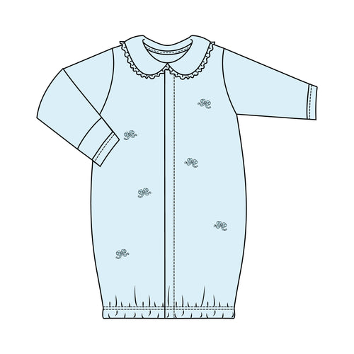 Blue Bows Emb Converter Pima Gown