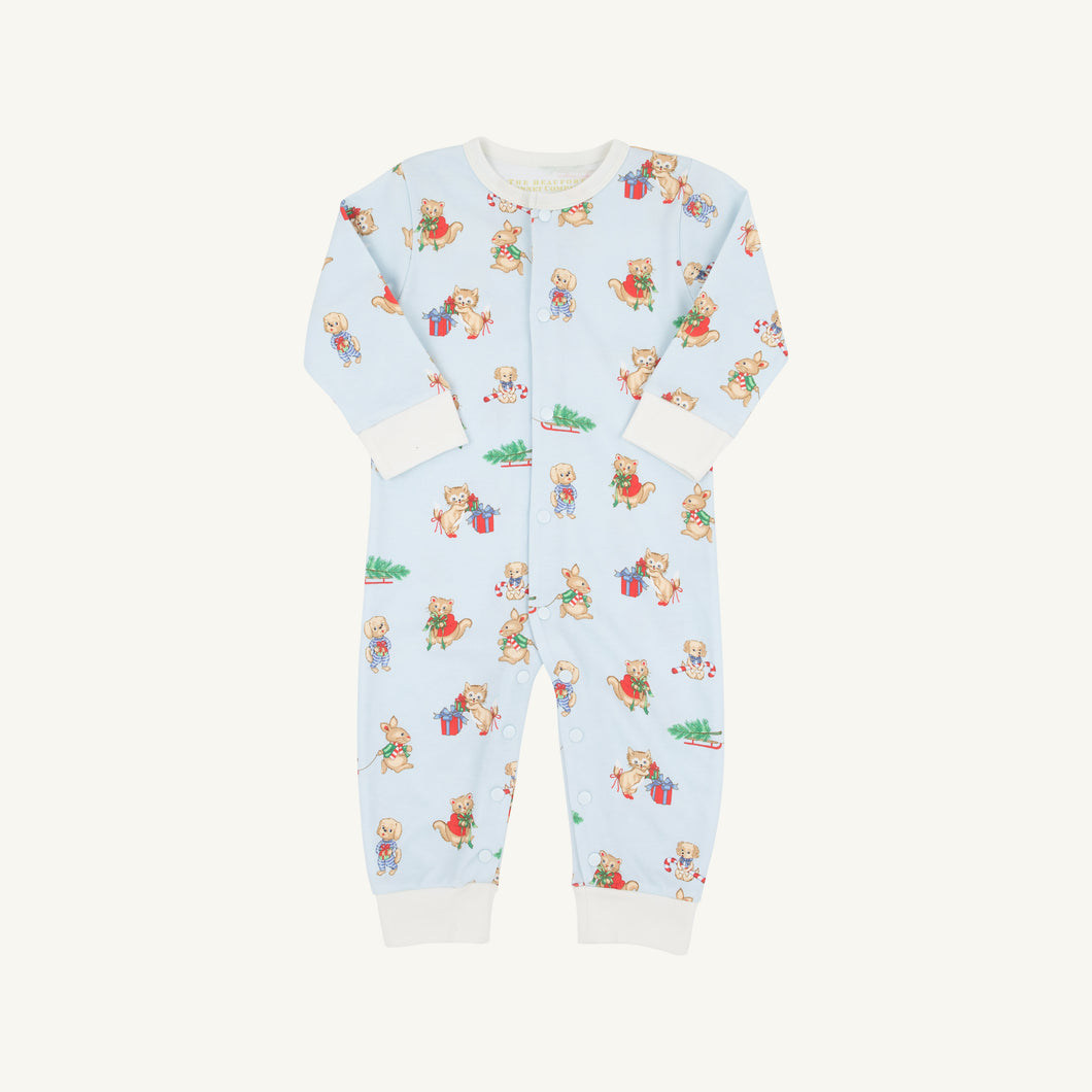 Blue Christmastime Cuties Paxton Playsuit