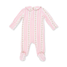 Antoinette Stripe Smocked Peter Pan Footie