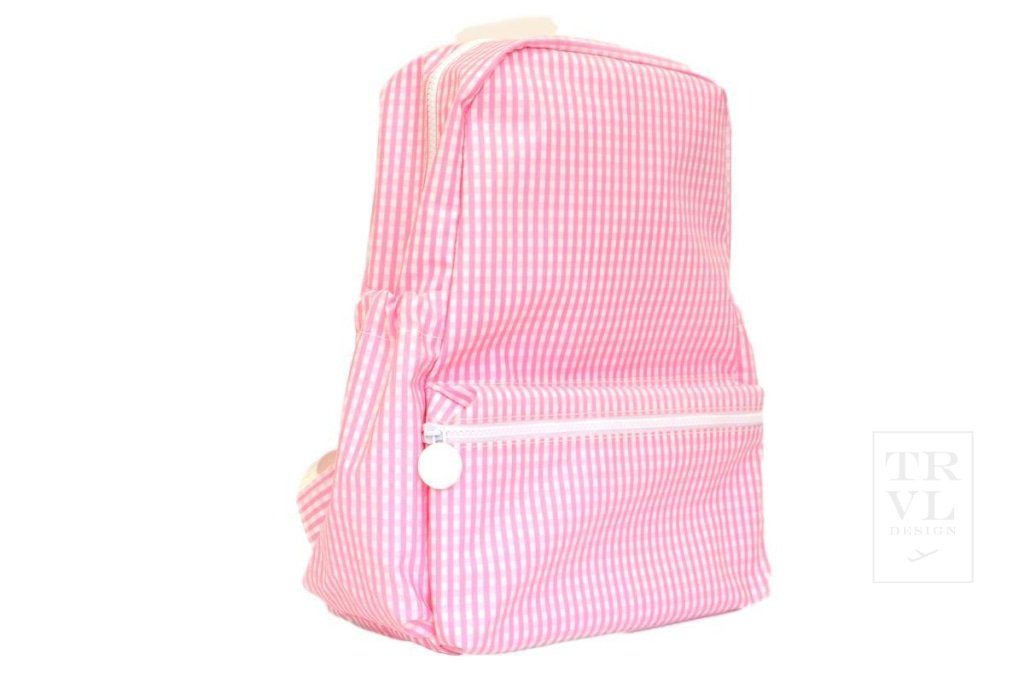 TRVL Backpacker Backpack - Pink Gingham