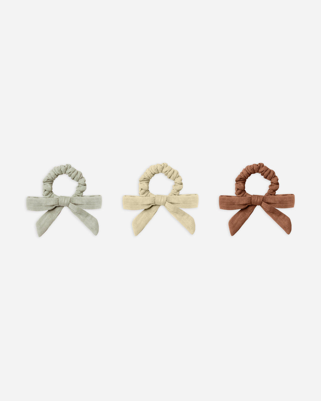little bow scrunchie - set of 3