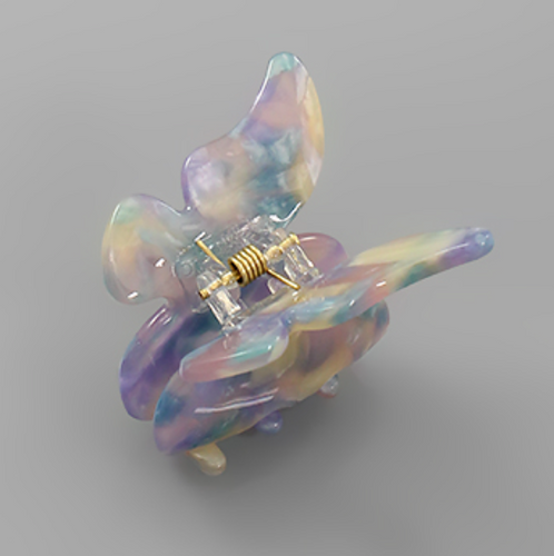 Lavender/Multi Butterfly Clip