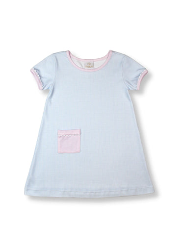 Faith Dress-Blue/Pink Mini Gingham