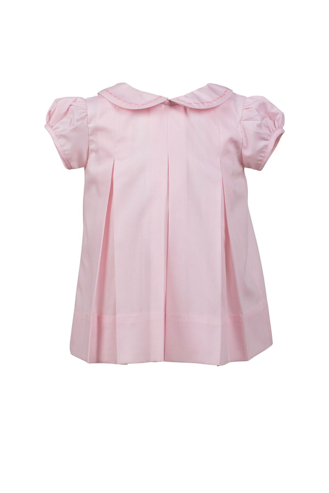 Classic Peony Pleat Dress - Pink w/ Pink