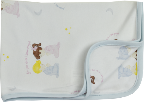 For This Child I Have Prayed Burp Cloth-Blue