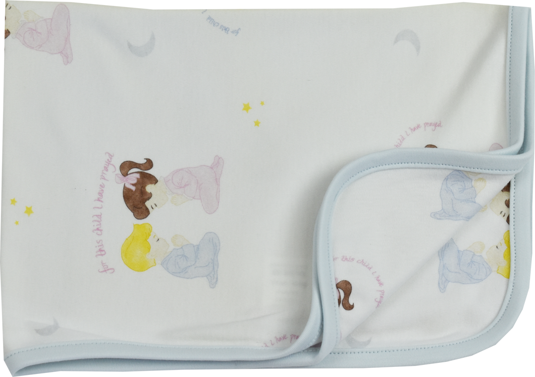 For This Child I Have Prayed Burp Cloth-Blue