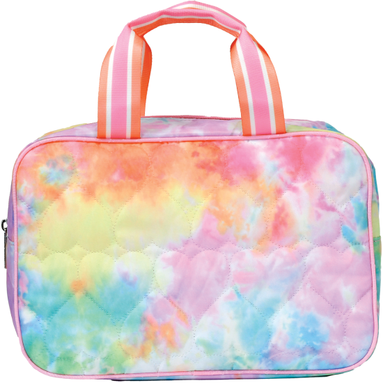 Quilted Cotton Candy Heart Cosmetic Bag