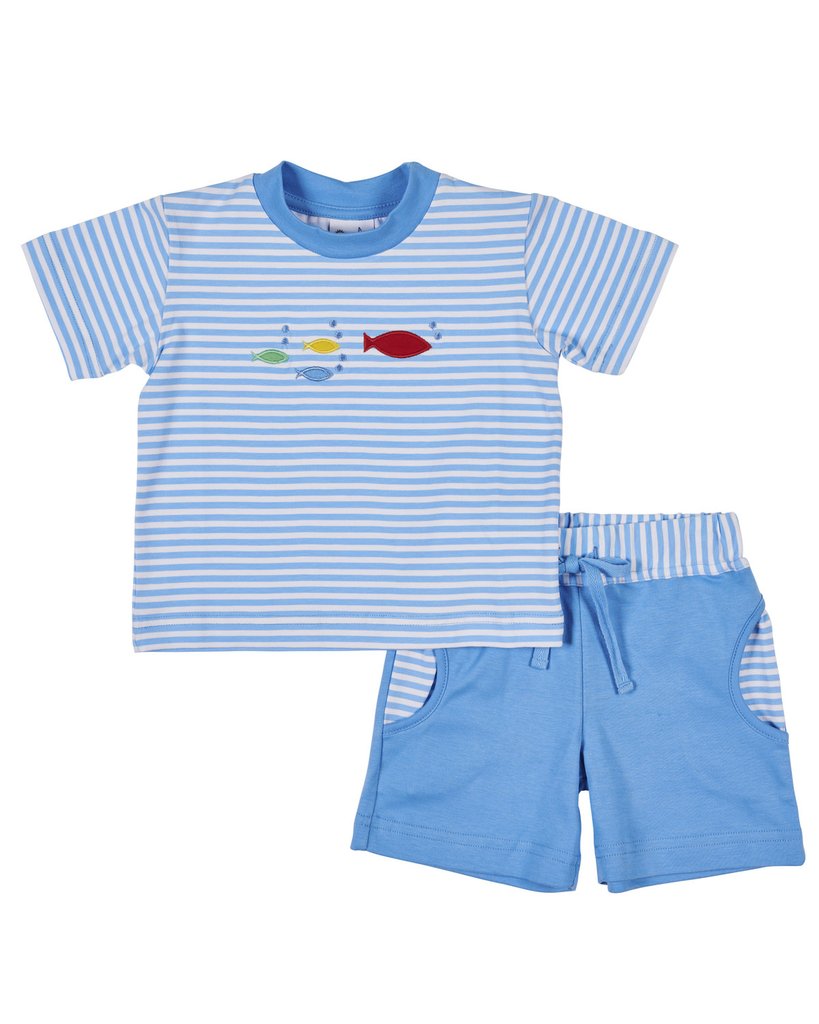Stripe Shirt w/ Fish & Short