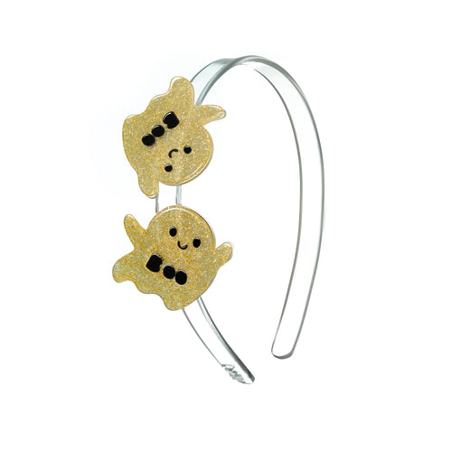 Playful Glitter Gold Ghosts Headband