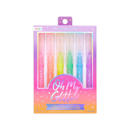 Oh My Glitter! Neon Highlighters - Set of 6