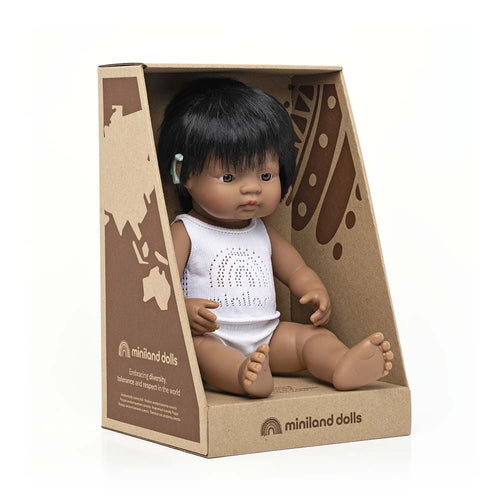 Baby Doll Hispanic Boy with Hearing implant