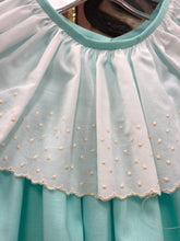 Mint Dress w Embroidered Dot Collar