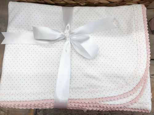 Pink Bitty Dot Blanket