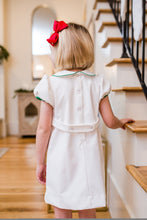 White Cord Noel Embroidery Dress