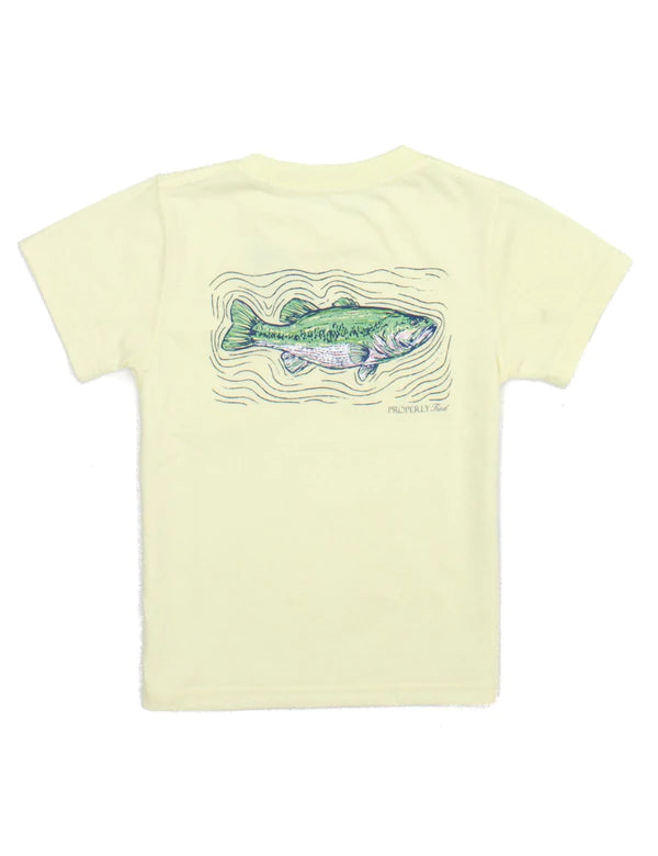 Spotted Bass Light Yellow Tee