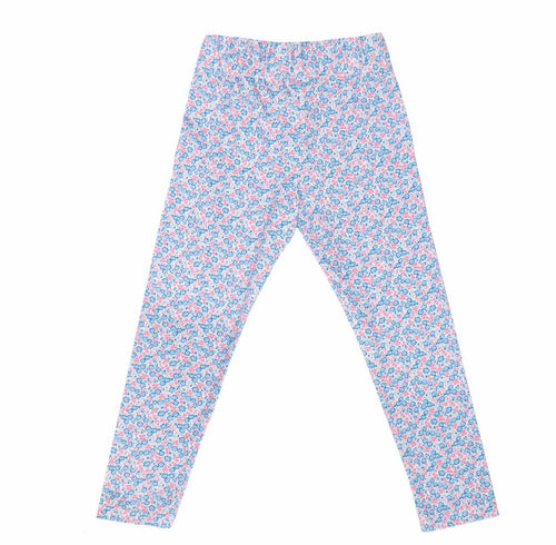 Lucy Legging - Pink & Blue Floral Knit