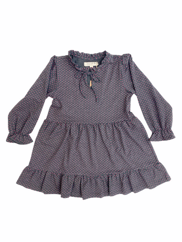 Gray/Pink Dot Knit Dress
