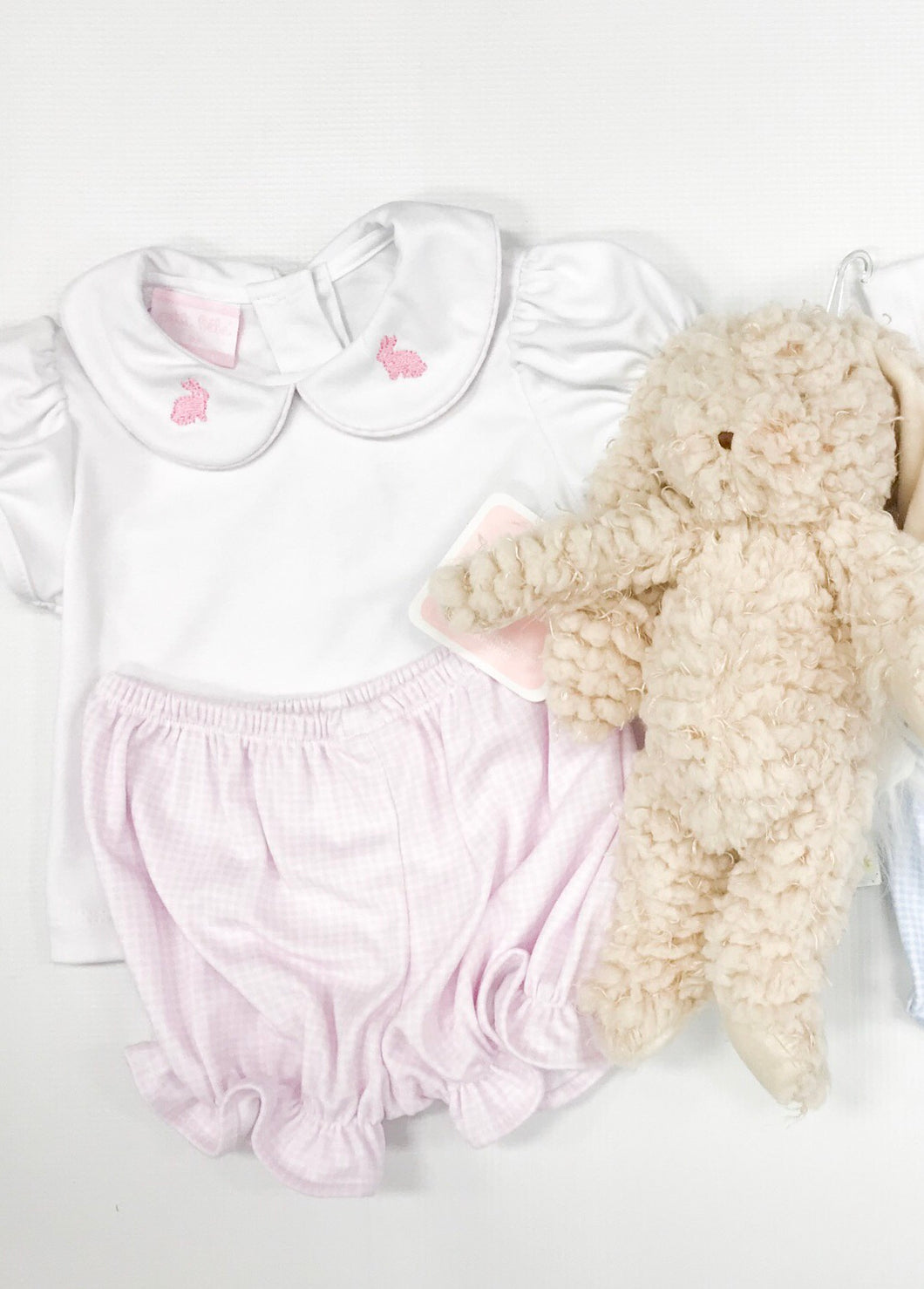 Pink Knit Bunny Diaper Set