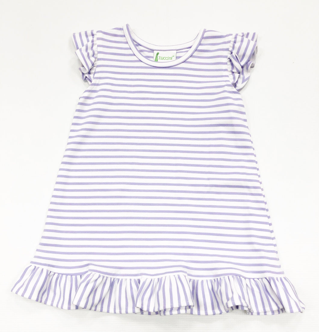 Lavender Stripe Knit Dress