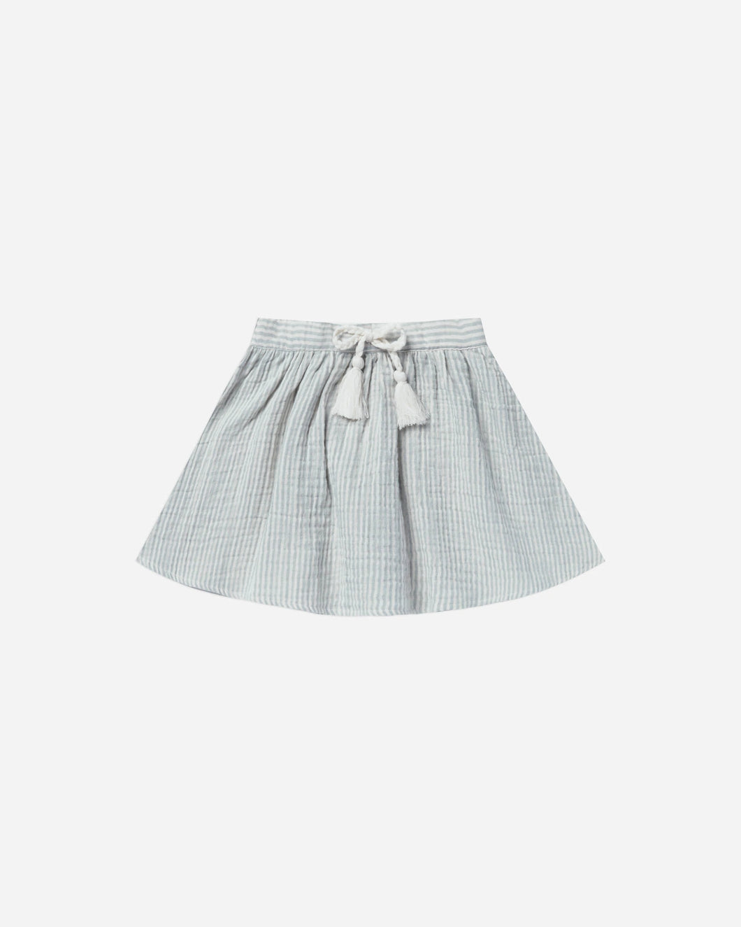 Blue Micro Stripe Mini Skirt