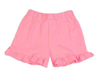 Pink Ruffle Knit Shorts