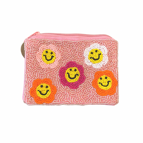 Smiley Face Flower Coin Purse