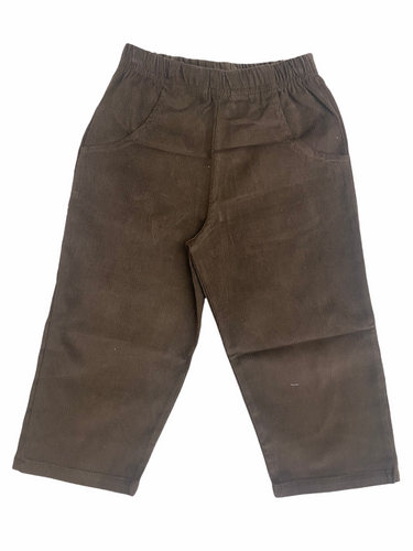 Chocolate Corduroy Pants w/ Pockets