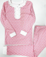 Pink Mod Tree Ruffle Pajama Set