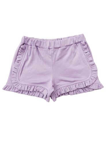 Lavender Ruffle Knit Shorts