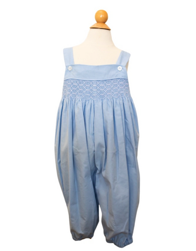 Blue Cord Smocked Longall