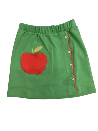 Apple Applique Maggie Scallop Skirt