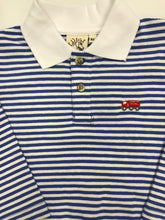 Blue Stripe Polo w/ Embroidered Firetruck