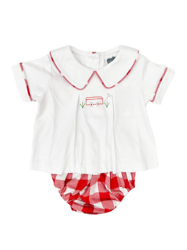 Wagon Embroidered Bloomer Set