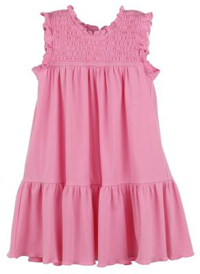 Cece Pink Smoked Knit Dress