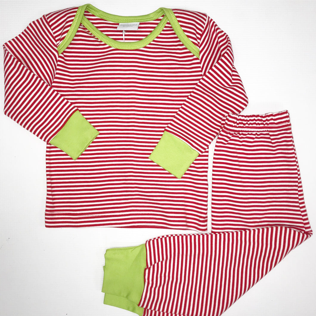 Red/Green Squiggles Pant Set