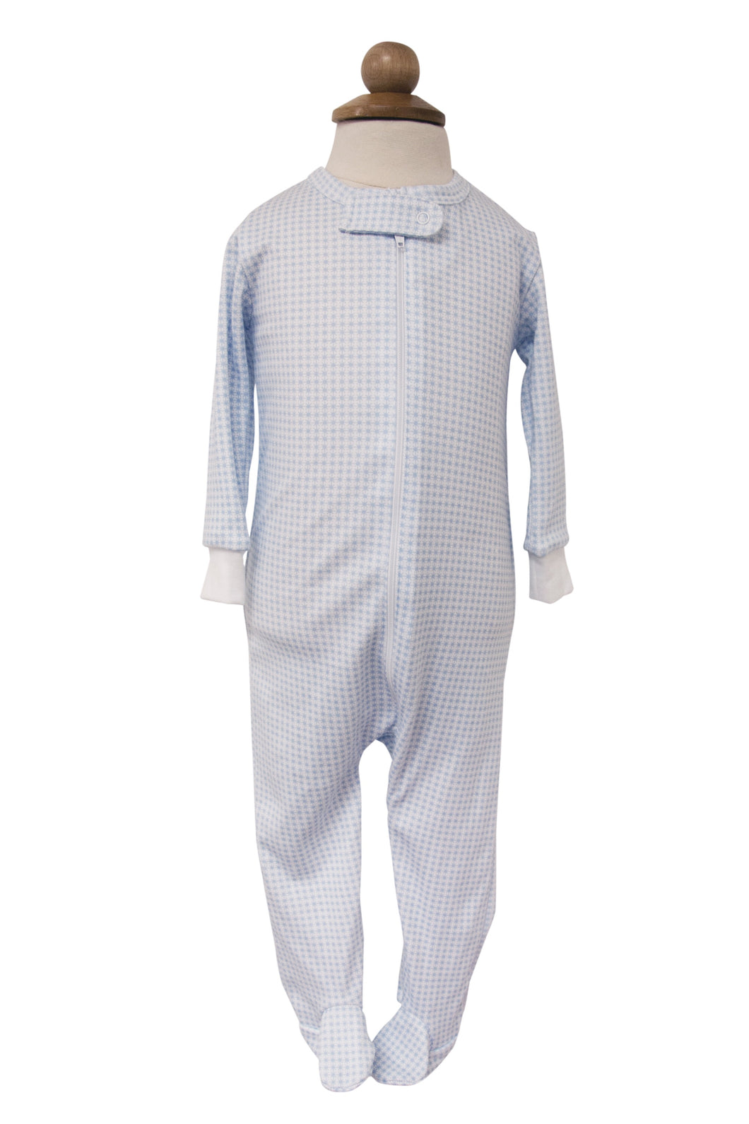 Petite Stars Blue Zipper Pajama