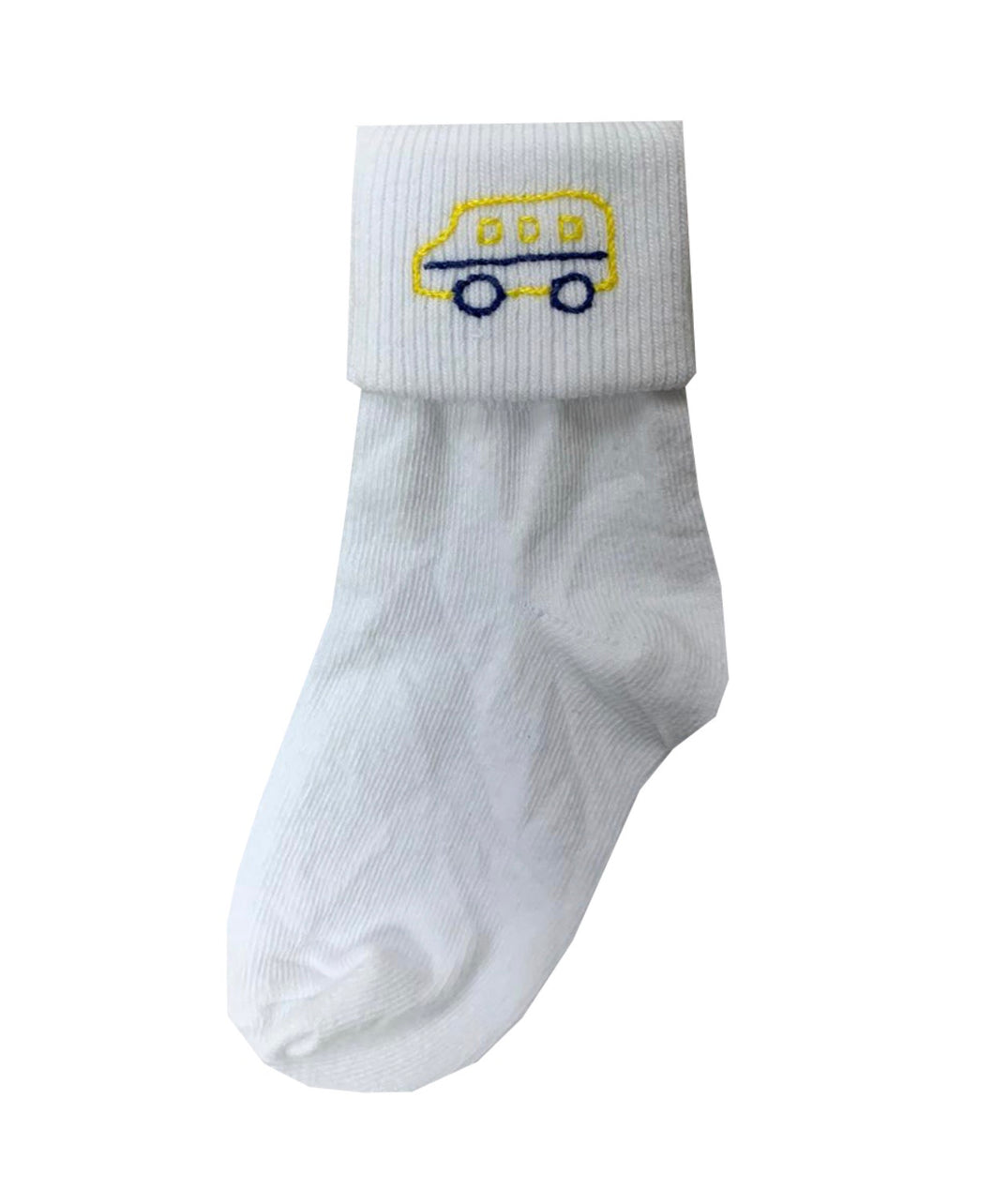 School Bus Fold Over Sock