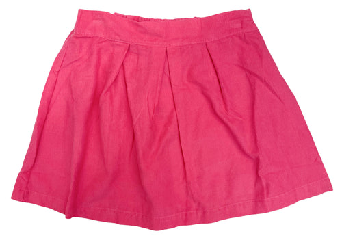 Hot Pink Gathered Corduroy Skirt