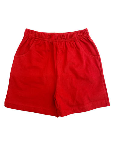 Deep Red Jersey Short w Pockets