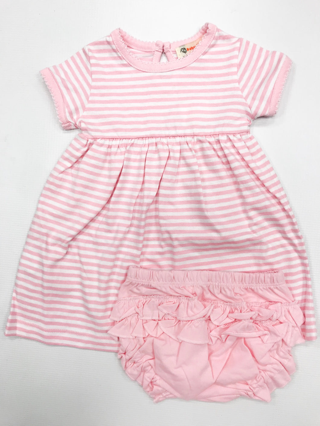 Light Pink Stripe Dress w/ Bloomer
