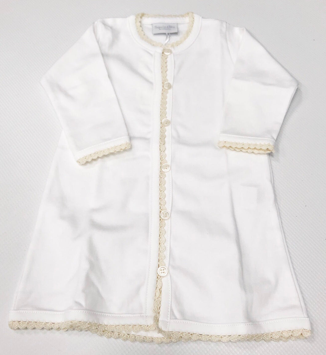 White/Ecru Squiggles Daygown