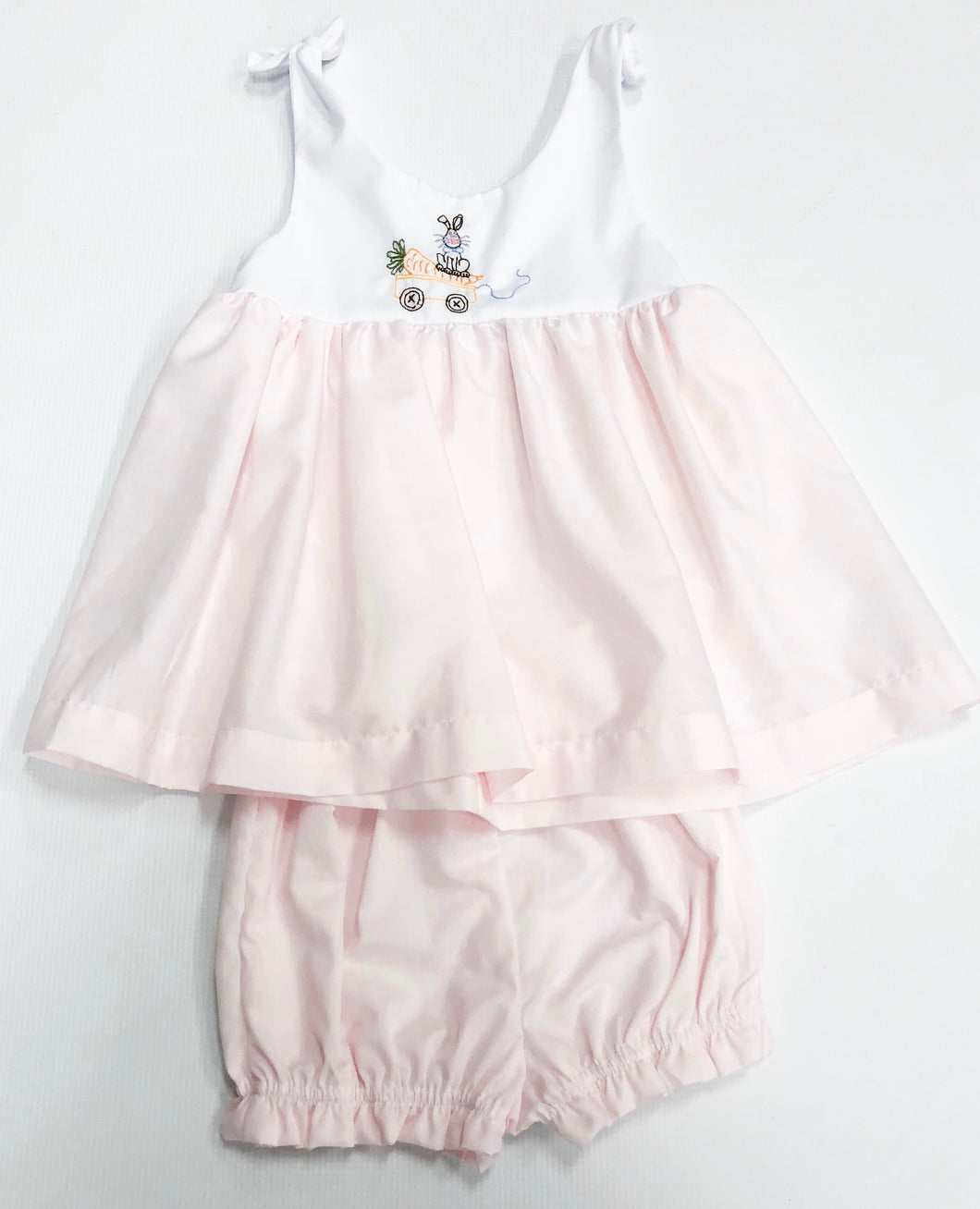 Embroidered Bunny Bloomer Set