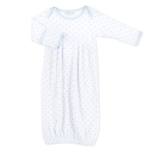 Blue Gingham Dots Lap Gown